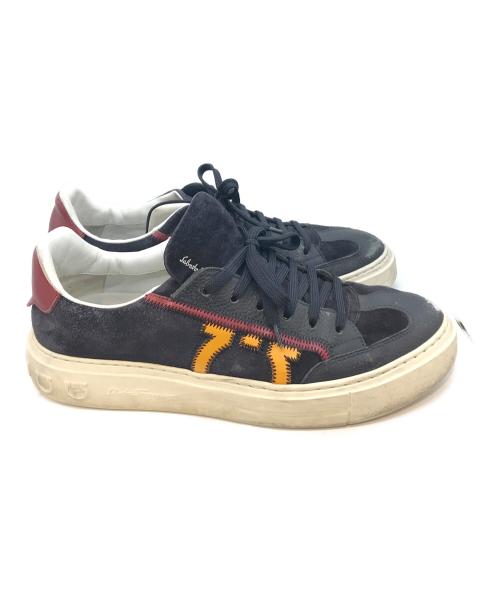 Salvatore Ferragamo（サルヴァトーレ フェラガモ）Salvatore Ferragamo (サルヴァトーレ フェラガモ) BORG 5 ネイビー サイズ:7の古着・服飾アイテム