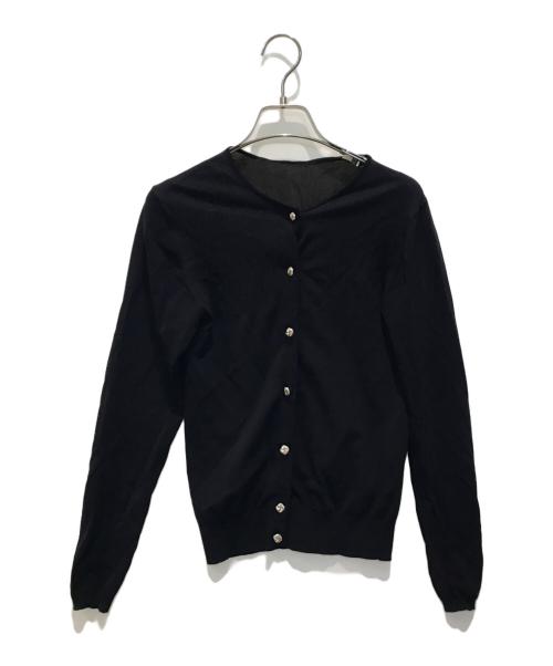 JENNE（ジェンヌ）JENNE (ジェンヌ) ベーシックゴールドボタンカーディガン ネイビー サイズ:Sの古着・服飾アイテム