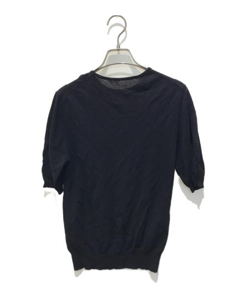 JENNE（ジェンヌ）JENNE (ジェンヌ) ベーシッククルーネックニット ネイビー サイズ:Lの古着・服飾アイテム