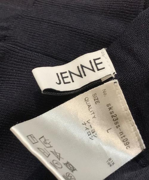 JENNE（ジェンヌ）JENNE (ジェンヌ) ベーシッククルーネックニット ネイビー サイズ:Lの古着・服飾アイテム