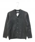 RIELABOリエラボ）の古着「シャイニープリント ケーブルニットカーディガン　4564-6352」｜ブラック
