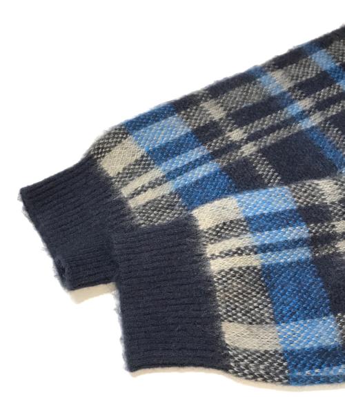 BOB Company（ボブカンパニー）bob company (ボブカンパニー) チェックニット　4564-6052 ブルー サイズ:46 未使用品の古着・服飾アイテム