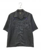 Needlesニードルズ）の古着「MEN S/S Cowboy One-Up Shirt - Poly Slub Sateen　MR254」｜ブラック