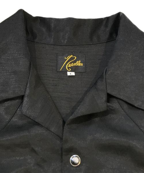 Needles（ニードルズ）Needles (ニードルズ) MEN S/S Cowboy One-Up Shirt - Poly Slub Sateen　MR254 ブラック サイズ:Lの古着・服飾アイテム