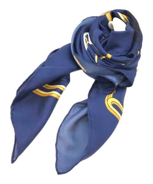 CELINE（セリーヌ）CELINE (セリーヌ) スカーフ ネイビーの古着・服飾アイテム