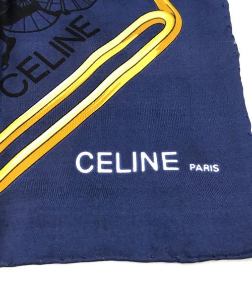 CELINE（セリーヌ）CELINE (セリーヌ) スカーフ ネイビーの古着・服飾アイテム