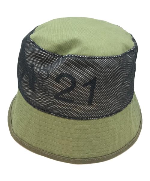 N°21（ヌメロヴェントゥーノ）N°21 (ヌメロヴェントゥーロ) バケットハット グリーンの古着・服飾アイテム