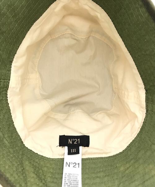 N°21（ヌメロヴェントゥーノ）N°21 (ヌメロヴェントゥーロ) バケットハット グリーンの古着・服飾アイテム