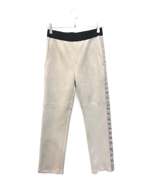 HIROKO KOSHINO TRUNK（ヒロココシノ トランク）HIROKO KOSHINO TRUNK (ヒロココシノ トランク) レザーライクサイドテープデザインパンツ ベージュ サイズ:38の古着・服飾アイテム