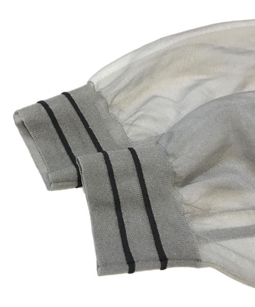 HIROKO KOSHINO TRUNK（ヒロココシノ トランク）HIROKO KOSHINO TRUNK (ヒロココシノ トランク) シアーニットジップブルゾン グレー サイズ:38の古着・服飾アイテム