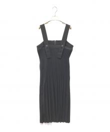 HIROKO KOSHINO TRUNK（ヒロココシノ トランク）の古着「クリスタルプリーツジャンパースカート　RSEFA-18490」｜ブラック