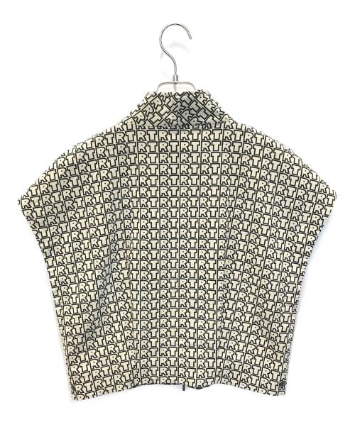 HIROKO KOSHINO TRUNK（ヒロココシノ トランク）HIROKO KOSHINO TRUNK (ヒロココシノ トランク) TRロゴ風通ジャカードベスト　RSDEB-14590 アイボリー サイズ:38の古着・服飾アイテム