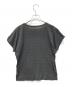 HIROKO KOSHINO (ヒロコ コシノ) シフォンコード刺繍デザインTシャツ グレー サイズ:38：4000円