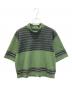 HIROKO KOSHINO TRUNK（ヒロココシノ トランク）の古着「ジャカードボーダーショート丈プルオーバー　RSKJX-21330」｜グリーン