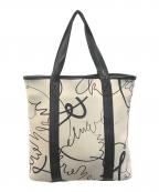 HIROKO KOSHINO TRUNKヒロココシノ トランク）の古着「プリントダンボールトート」｜ベージュ