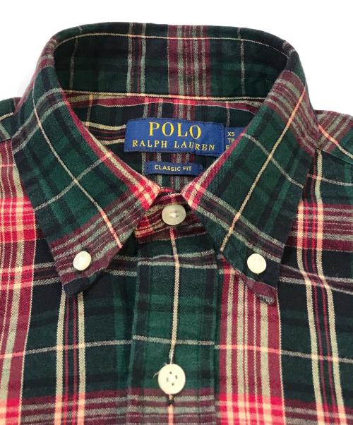 POLO RALPH LAUREN（ポロ・ラルフローレン）POLO RALPH LAUREN (ポロ・ラルフローレン) チェックシャツ レッド サイズ:XSの古着・服飾アイテム