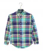 POLO RALPH LAURENポロ・ラルフローレン）の古着「チェックシャツ」｜ブルー