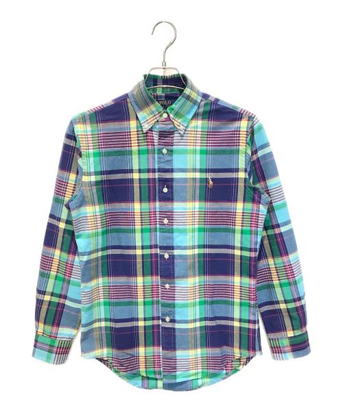 POLO RALPH LAUREN（ポロ・ラルフローレン）POLO RALPH LAUREN (ポロ・ラルフローレン) チェックシャツ ブルー サイズ:XSの古着・服飾アイテム