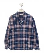 BURBERRYバーバリー）の古着「オープンカラーシャツ　FE051-964」｜ネイビー