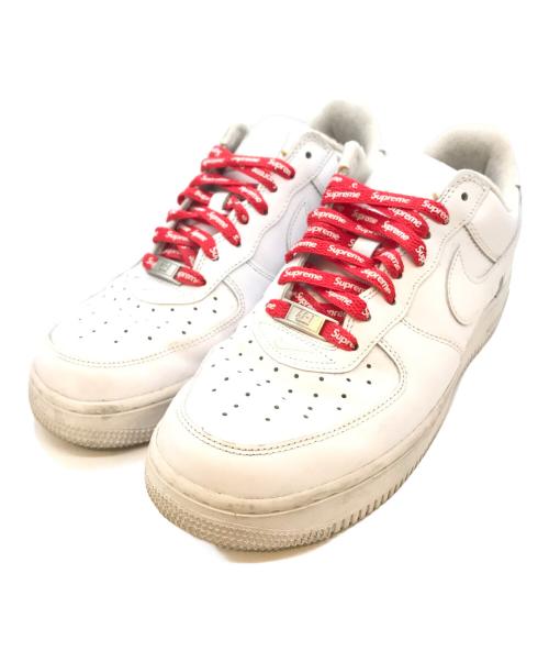 NIKE（ナイキ）NIKE (ナイキ) Supreme スニーカー　CU9225-100　AIR FORCE1 LOW ホワイト サイズ:25.5の古着・服飾アイテム