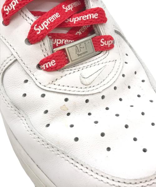 NIKE（ナイキ）NIKE (ナイキ) Supreme スニーカー　CU9225-100　AIR FORCE1 LOW ホワイト サイズ:25.5の古着・服飾アイテム