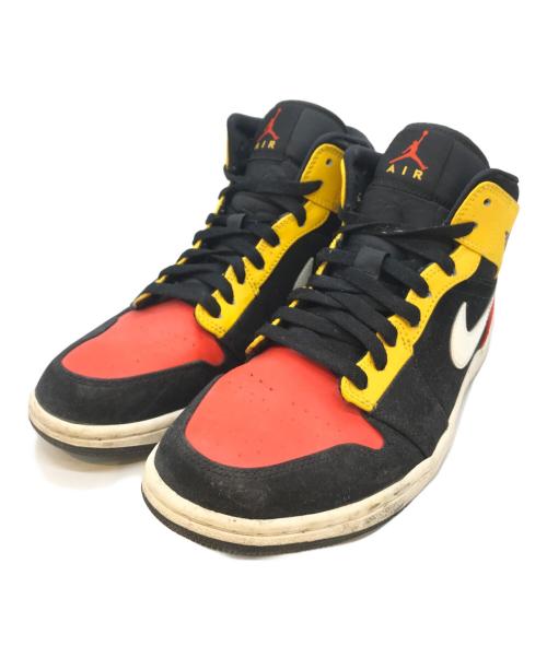 NIKE（ナイキ）NIKE (ナイキ) AIR JORDAN 1 MID SE BLACK/TEAM ORANGE-AMALLIRO　852542-087　AIR JORDAN1 オレンジ サイズ:26の古着・服飾アイテム