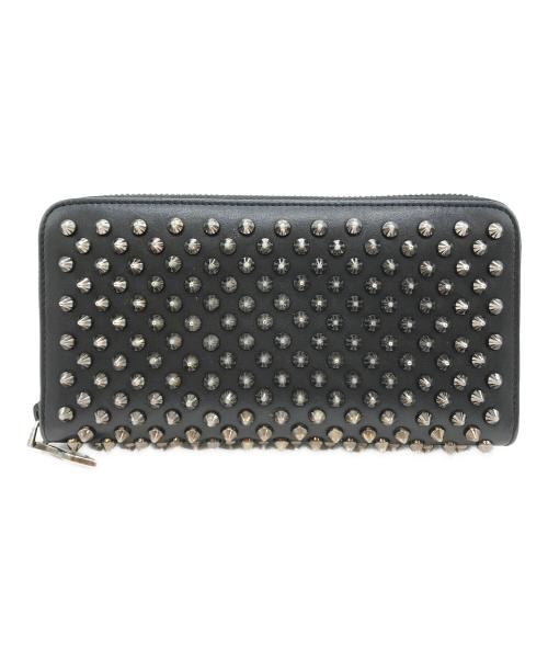 Christian Louboutin（クリスチャン・ルブタン）Christian Louboutin (クリスチャン・ルブタン) パネトーネスタッズラウンドファスナー　1165065 ブラックの古着・服飾アイテム
