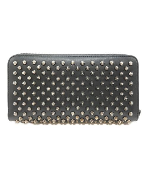 Christian Louboutin（クリスチャン・ルブタン）Christian Louboutin (クリスチャン・ルブタン) パネトーネスタッズラウンドファスナー　1165065 ブラックの古着・服飾アイテム