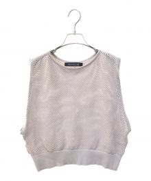 mizuiro-ind（ミズイロインド）の古着「mesh pattern vest　1-220022」｜ベージュ