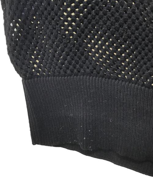 mizuiro-ind（ミズイロインド）mizuiro-ind (ミズイロインド) mesh pattern vest　1-220022 ブラック サイズ:表記無しの古着・服飾アイテム