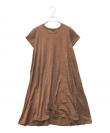 mizuiro-ind（ミズイロインド）の古着「カットソーワンピース」｜ブラウン