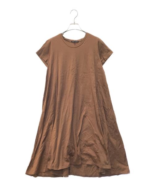 mizuiro-ind（ミズイロインド）mizuiro-ind (ミズイロインド) カットソーワンピース ブラウン サイズ:表記無しの古着・服飾アイテム