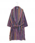 missoniミッソーニ）の古着「パイル地ガウンコート」｜パープル