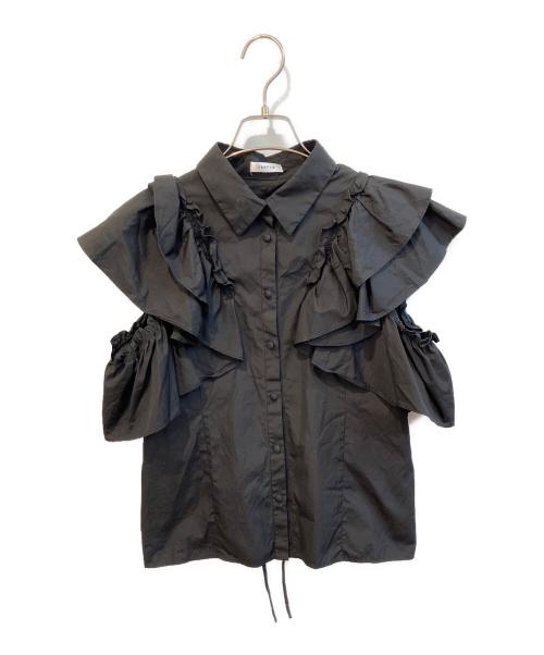 FRAY ID（フレイ アイディー）FRAY ID (フレイ アイディー) ブラウス　FWFB211019 ブラック サイズ:1の古着・服飾アイテム