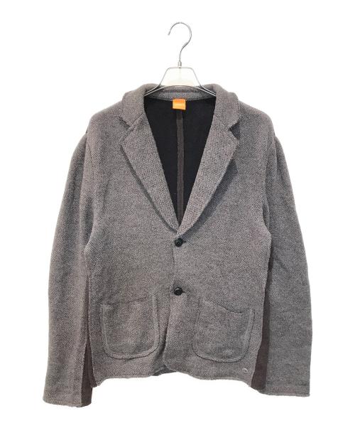 BOSS HUGO BOSS（ボス ヒューゴボス）BOSS HUGO BOSS (ボス ヒューゴボス) ニットテーラードジャケット ブラウン サイズ:XLの古着・服飾アイテム