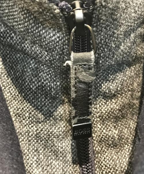 BOSS HUGO BOSS（ボス ヒューゴボス）BOSS HUGO BOSS (ボス ヒューゴボス) メルトンコート ネイビー サイズ:US45Rの古着・服飾アイテム