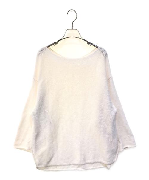 Plage（プラージュ）Plage (プラージュ) ヨコアミボートネックニット　21080922200010 ホワイト サイズ:表記無しの古着・服飾アイテム