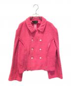 COMME des GARCONSコムデギャルソン）の古着「ジップデザインネップジャケット　GJ-05073M」｜ピンク