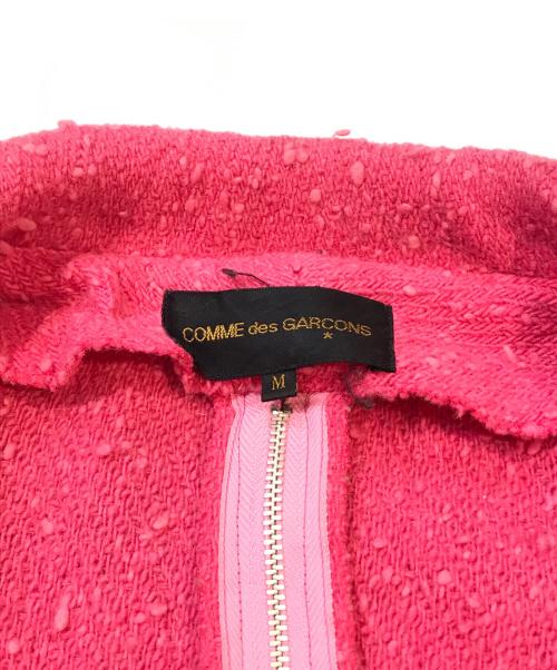 COMME des GARCONS（コムデギャルソン）COMME des GARCONS (コムデギャルソン) ジップデザインネップジャケット　GJ-05073M ピンク サイズ:Mの古着・服飾アイテム