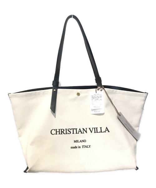 CHRISTIAN VILLA（クリスチャンヴィラ）CHRISTIAN VILLA (クリスチャンヴィラ) キャンバストートバッグ アイボリー サイズ:00の古着・服飾アイテム
