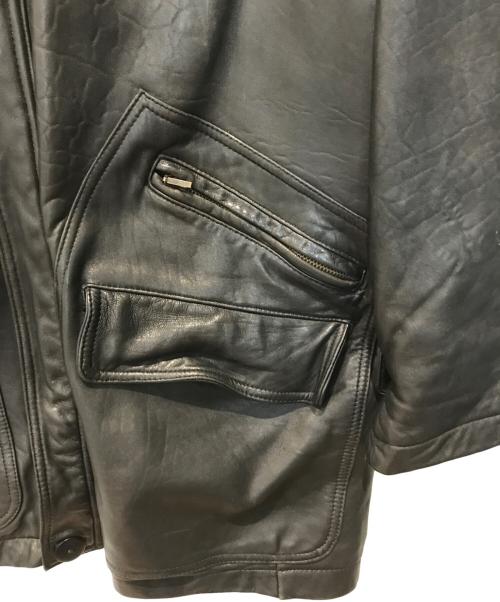 D’HOMME A HOMME（ディオムアオム）D’HOMME A HOMME (ディオムアオム) ラムレザージャケット ブラック サイズ:Mの古着・服飾アイテム