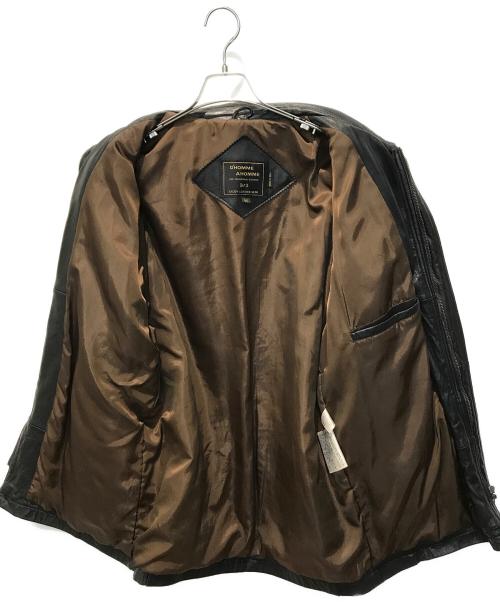 D’HOMME A HOMME（ディオムアオム）D’HOMME A HOMME (ディオムアオム) ラムレザージャケット ブラック サイズ:Mの古着・服飾アイテム