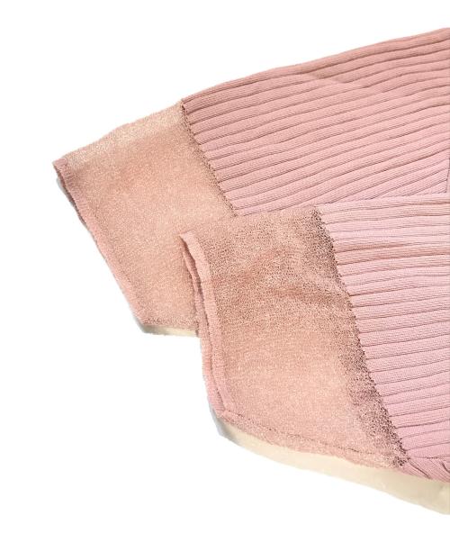 FRED PERRY（フレッドペリー）FRED PERRY (フレッドペリー) SHEER TRIM KNITTED SHIRT　K7138/S5/00170/419 ピンク サイズ:36の古着・服飾アイテム