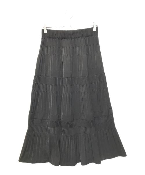 JOURNAL STANDARD（ジャーナルスタンダード）JOURNAL STANDARD (ジャーナルスタンダード) ミニプリーツティアードスカート　23060400706130 ブラック サイズ:38の古着・服飾アイテム