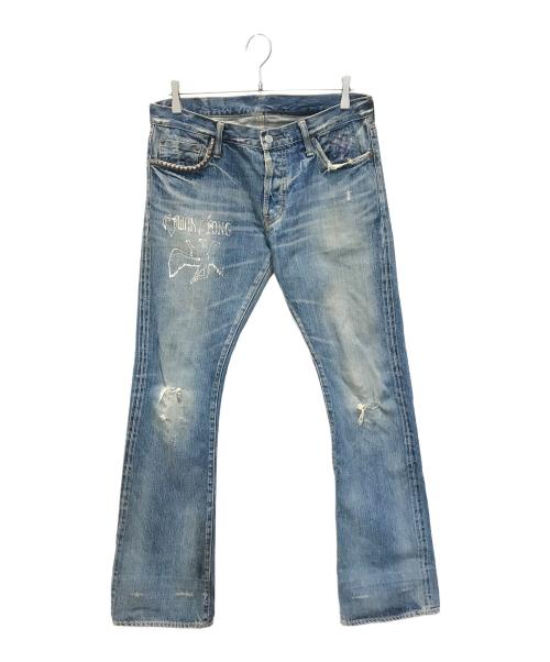 Thee Hysteric XXX（ジィ ヒステリックトリプルエックス）Thee Hysteric XXX (ジィ ヒステリックトリプルエックス) デニムパンツ　5AP-0543 ブラック サイズ:W32の古着・服飾アイテム