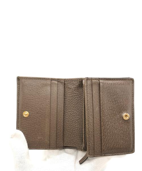 GUCCI（グッチ）GUCCI (グッチ) 2つ折り財布　523155　オフディア ブラウンの古着・服飾アイテム