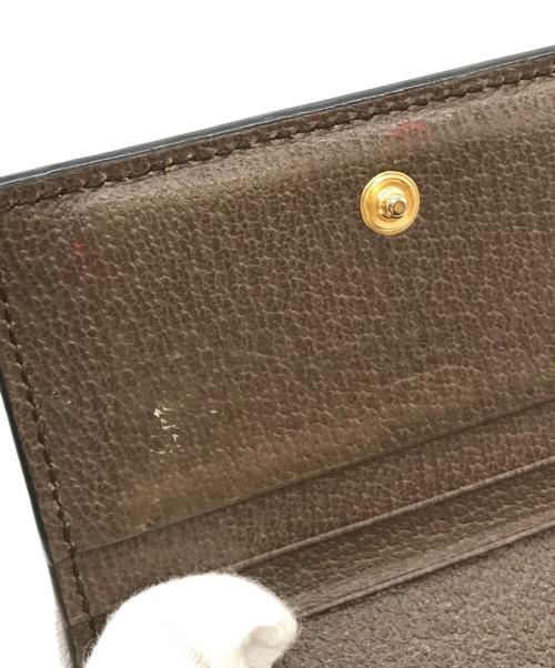 GUCCI（グッチ）GUCCI (グッチ) 2つ折り財布　523155　オフディア ブラウンの古着・服飾アイテム
