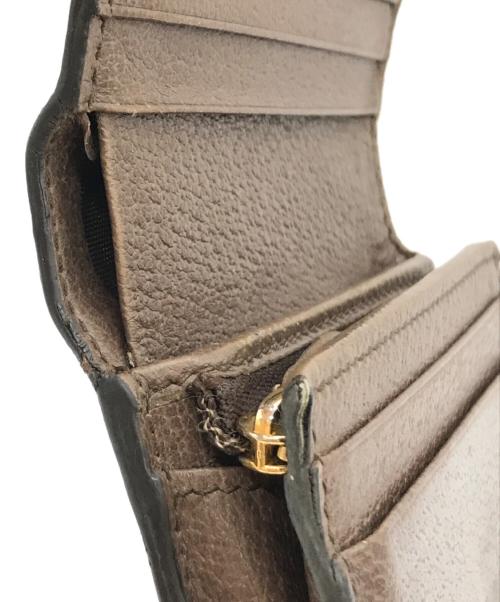 GUCCI（グッチ）GUCCI (グッチ) 2つ折り財布　523155　オフディア ブラウンの古着・服飾アイテム