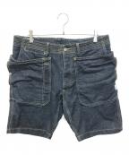 SASSAFRASササフラス）の古着「フォールリーフハーフデニムパンツ」｜インディゴ