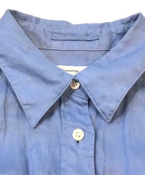 FRAMeWORK（フレームワーク）FRAMeWORK (フレームワーク) FRENCH LINEN シャツ スカイブルー サイズ:FREEの古着・服飾アイテム